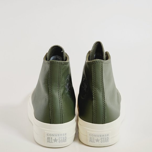 Converse CTAS Hi Lift Utility Green Leather Women's Platform Sneaker A07131C NWT - Picture 5 of 6